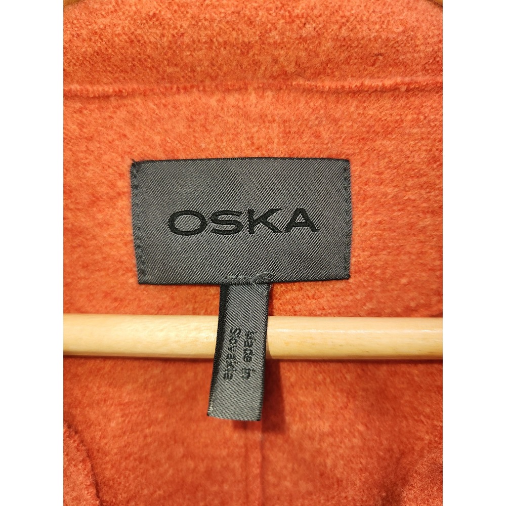OSKA Boiled Wool Jacket 3 Orange Rust Virgin Wool Moessmer Lagenlook Blazer Coat - Picture 2 of 16